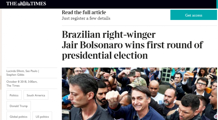 Veja o que a imprensa internacional falou sobre as eleições brasileiras