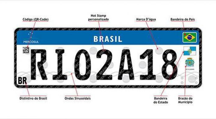 Contran adia para julho de 2019 novo modelo de placas do Mercosul