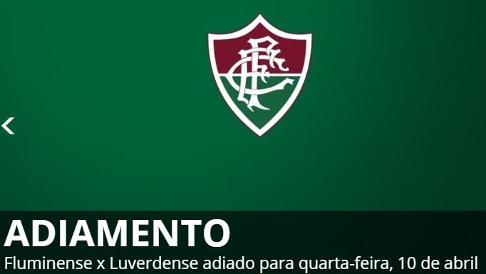 Chuvas forçam adiamento de jogo do Fluminense pela Copa do Brasil