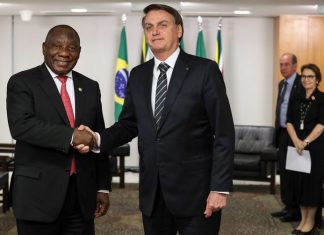 Bolsonaro recebe os presidentes da Rússia e da África do Sul no Palácio do Planalto