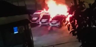 Bandidos incendeiam viaturas e atiram em base da GCM de Santana de Parnaíba