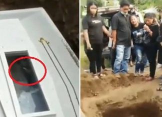 VÍDEO: Cadáver dá “jóinha” dentro de caixão durante enterro