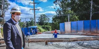 Prefeito Elvis Cezar acompanha 1ª etapa da obra do Túnel na Praça da Paz em Alphaville
