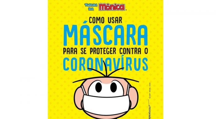 Turma da Mônica lança cartilha sobre o uso de máscaras