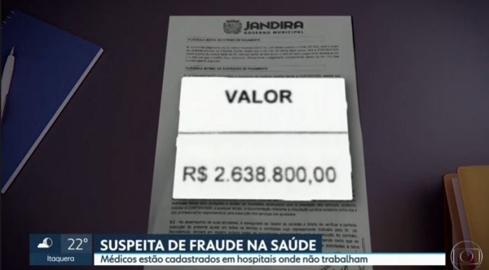 Suspeita de fraude em contrato de saúde da Prefeitura de Jandira Reprodução TV Globo