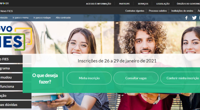 Começam nesta terça-feira as inscrições para o Fies 2021