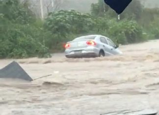 VÍDEO: Muher desaparece após carro entrar em forte correnteza na região da Grande São Paulo