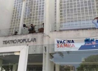 Filarmônica de Santo Amaro se apresenta em posto de vacinação