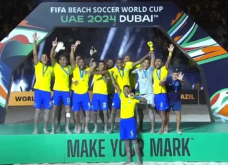 Brasil fatura o hexacampeonato mundial de futebol de areia