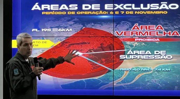 Cúpula de líderes da COP30 terá restrição de voos, caças e anti-drones