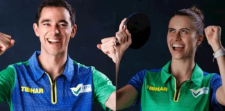 Calderano e Bruna Takahashi vencem estreia no WTT Champions Frankfurt