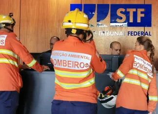 Bombeiros vistoriam sede do STF um dia após princípio de incêndio