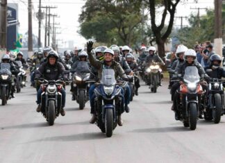 Bolsonaro participa de ato com motociclistas em Chapecó