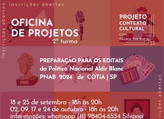 Oficina ‘Contexto Cultural’ em Cotia, está com inscrições abertas para formação em política cultural