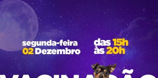 Dia 2/12 (segunda) tem Ação de Vacinação Antirrábica Noturna para cães e gatos em Cotia
