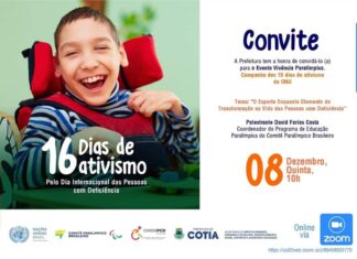 Cotia: Na quinta-feira, acontece o ‘Evento vivência paralímpica’ com programação on-line