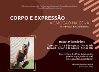 Abertas as inscrições para oficinas gratuita em parceria com a Poiesis em Cotia