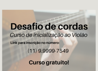 Inscrições abertas para o curso de violão “Desafio de Cordas”, em Cotia