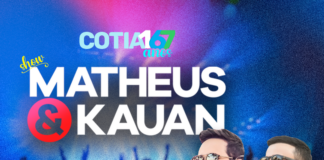 A dupla sertaneja Matheus & Kauan canta no aniversário de Cotia