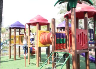 Sol, música, caminhada, máscaras e álcool em gel marcaram a inauguração do Parque Linear
