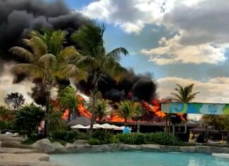 Incêndio atinge parque aquático em Goiás; não há feridos