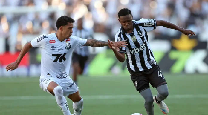 Botafogo fica duas vezes à frente, mas cede empate ao Santos no Rio