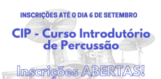 Inscrições abertas para Curso Introdutório de Percussão em Cotia