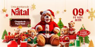 Papai Noel chega neste sábado no Shopping Central Park e abre programação de Natal