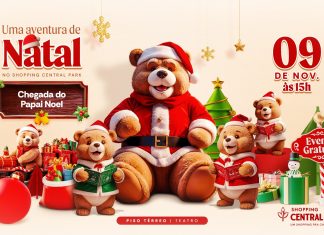 Papai Noel chega neste sábado no Shopping Central Park e abre programação de Natal