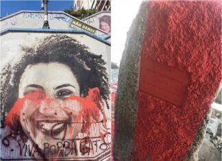 Monumentos em homenagem a Marighella e Marielle Franco são pichados em SP