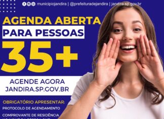 Jandira anuncia antecipação da vacinação contra a COVID-19 para os jandirenses com 35 anos ou mais
