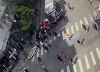 Usuários de drogas atacam ônibus no centro de São Paulo