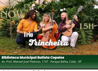 Trio Trincheira apresenta show gratuito com repertório de música regional em Cotia