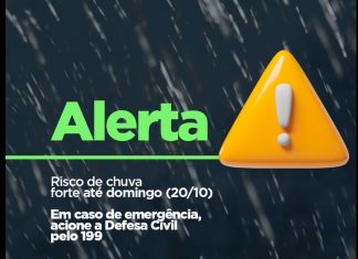 Cotia: Defesa Civil emite alerta para chuva com rajadas de vento entre 18 e 20/10