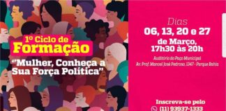 Cotia: Abertas as inscrições para o 1º Ciclo de Formação ‘Mulher, conheça a sua força política’
