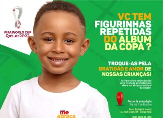 Projeto ‘Me Abraça’ arrecada figurinhas do álbum da copa para crianças carentes