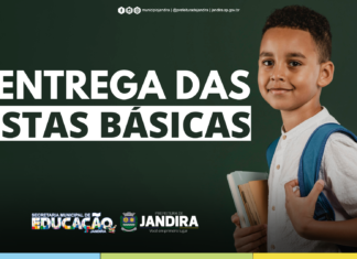 Educação de Jandira começa distribuição de cestas básicas, com itens da merenda escolar