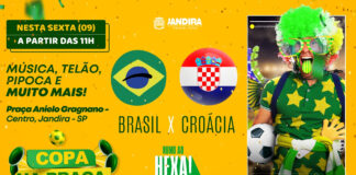 Jandira recebe Copa na Praça para as quartas de final do Brasil na Praça Anielo Gragnano
