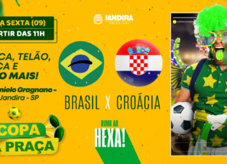 Jandira recebe Copa na Praça para as quartas de final do Brasil na Praça Anielo Gragnano