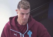Cristiano Ronaldo é suspenso preventivamente pela Federação Portuguesa de Futebol Cristiano Ronaldo deixou a seleção portuguesa após desentendimento com o técnico Jorge Jesus (Foto: Liselotte Sabroe /Ritzau Scanpix/AFP)