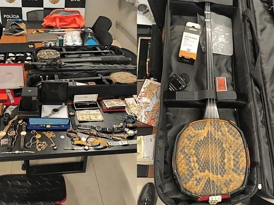 Polícia Civil realiza operação contra quadrilha especializada em furtos residenciais em São Paulo Objetos apreendidos pela Polícia Civil durante operação contra quadrilha especializada em furtos residenciais na zona leste de São Paulo.