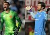Goleiros de Vasco e Flamengo enfrentam fase crítica entre torcedores Léo Jardim e Agustín Rossi, goleiros de Vasco e Flamengo, respectivamente, em ação durante partidas recentes.
