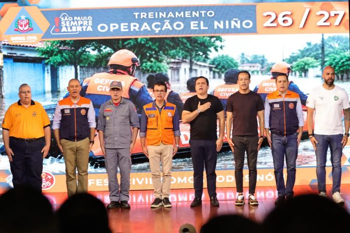 expresso-626e793686499c034c8d54f5 Autoridades e representantes durante abertura do treinamento regional da Defesa Civil Operação El Niño em Osasco