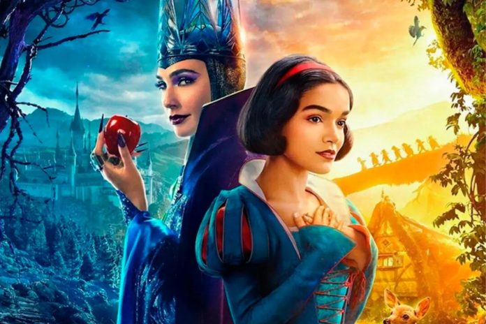 Pôster oficial do filme Branca de Neve – Live Action usado para divulgação da sessão gratuita no CEU José Saramago, Osasco.