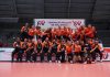 Osasco conquista 19º título do Campeonato Paulista Feminino de Vôlei Jogadoras e comissão técnica do Osasco São Cristóvão Saúde posam comemorando o título do Campeonato Paulista Feminino de Vôlei na Arena Paulo Skaf, em Bauru