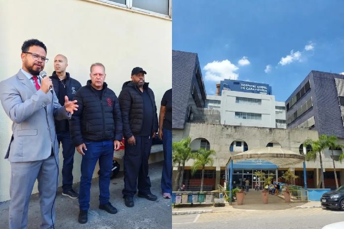 Hospital Geral de Carapicuíba, unidade gerida pela Fundação do ABC, local da negociação salarial e manifestação dos trabalhadores da área de saúde.