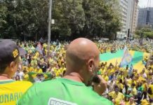 Prefeito de Osasco Gerson Pessoa manifesta apoio a Flávio Bolsonaro em ato na Avenida Paulista Manifestação na Avenida Paulista em São Paulo com participação do prefeito de Osasco, Gerson Pessoa, apoiando Flávio Bolsonaro em outubro de 2026.
