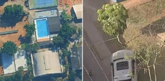 Motorista de BMW embriagado atropela homem em São Paulo e tenta se esconder em piscina Imagens relacionadas à ocorrência em Santo Amaro (SP): à esquerda, vista aérea com piscinas do clube na Rua Humboldt onde o motorista tentou se esconder; à direita, carro abandonado possivelmente da BMW relacionada ao incidente.