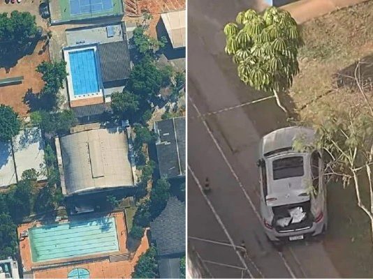 Motorista de BMW embriagado atropela homem em São Paulo e tenta se esconder em piscina Imagens relacionadas à ocorrência em Santo Amaro (SP): à esquerda, vista aérea com piscinas do clube na Rua Humboldt onde o motorista tentou se esconder; à direita, carro abandonado possivelmente da BMW relacionada ao incidente.