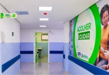 Hospital Municipal Antônio Giglio é reaberto após reformas em Osasco Corredor interno do Hospital Municipal Antônio Giglio após as obras de modernização e ampliação em Osasco.